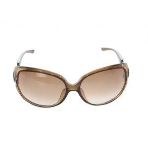 Dior サングラス 6115 105 ブラウン グラデーションレンズ オーバルフレーム セルフレーム テンプル装飾