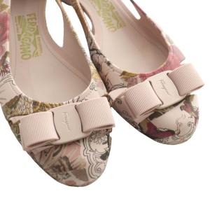Salvatore Ferragamo ヴァラ ジェリー Vara Jelly パンプス 花柄 7 ピンク /SS OS
