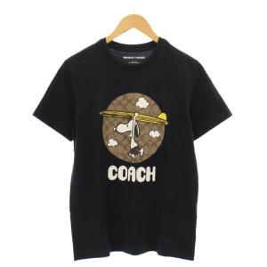 PEANUTS Tシャツ カットソー シグネチャー 半袖 XS 黒 /KH
