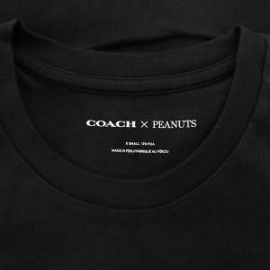 COACH PEANUTS Tシャツ カットソー シグネチャー 半袖 XS 黒 /KH