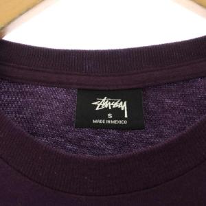 STUSSY SP20 World Tour SP20 Tee Tシャツ S パープル ロゴプリント ラウンドネック