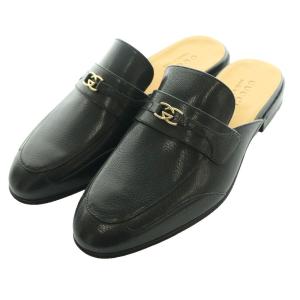 バックレスローファー スリッパ 6 ブラック