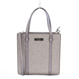 2WAY ショルダーバッグ ハンドバッグ ラメ ロゴ 紫 パープル /BB