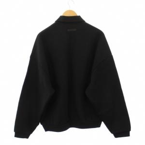 FOG ESSENTIALS FLEECE POLO フリースポロ スウェット トレーナー 長袖 ワンカラー 裏起毛 M 黒 ブラック