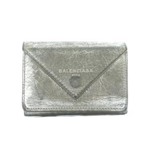 ペーパー ミニウォレット 財布 ミニ財布 小銭入れ シルバーカラー 三つ折り 391446 /RI OS