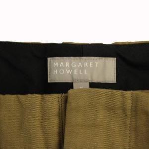 MARGARET HOWELL COTTON LINEN TWILL チノパンツ ジップフライ 2 カーキ 578-3143030 /BM