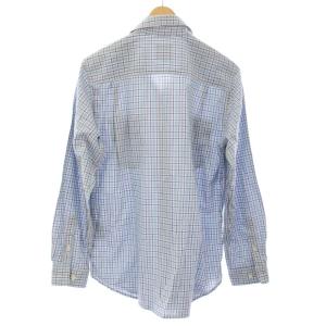 THE NORTH FACE シャツ 長袖 チェック柄 M 水色 NTW21864 /TK