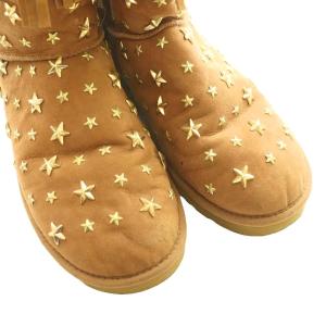 UGG australia × ジミーチュウ JIMMY CHOO STARLIT スタッズ付きフリンジムートンブーツ ショート US11