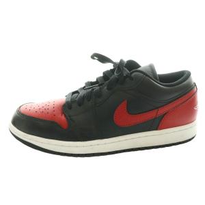 Air Jordan 1 Low Bred スニーカー US8.5 ブラック レッド