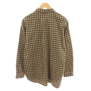 A VONTADE チェックプルオーバーシャツ 長袖 タグ付き M 茶 ブラウン ベージュ VTD-0330-SH /YT