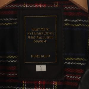 Buffalo Bobs PUREGOLD ライダースジャケット ダブル 裏地チェック柄 羊革 1 黒 ブラック MFP5401