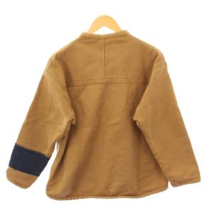 45R カットソー 長袖 裏起毛 F 茶 ブラウン /BB