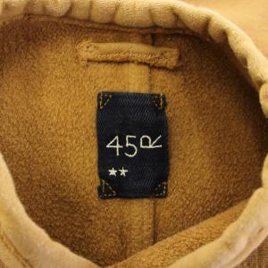 45R カットソー 長袖 裏起毛 F 茶 ブラウン /BB