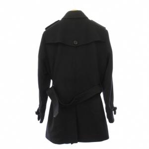 BURBERRY BLACK LABEL トレンチコート アウター ミドル丈 シングル ワンカラー ベルト M 黒 ブラック /BB
