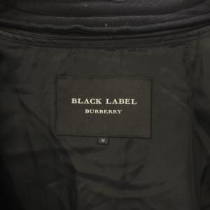 BURBERRY BLACK LABEL トレンチコート アウター ミドル丈 シングル ワンカラー ベルト M 黒 ブラック /BB