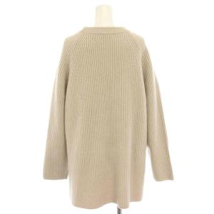 23区 ウールカシミヤブレンドバルキーチュニックニット クルーネック 長袖 カシミヤ混 大きいサイズ 44 ベージュ