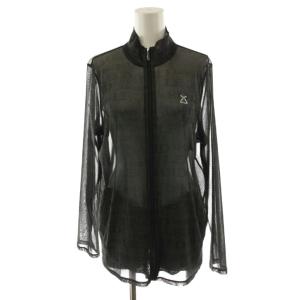 21SS ジャケット 上着 40 黒 ブラック メッシュ ロゴ総柄 長袖 0558922 /AN26