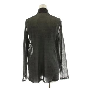 LEONARD SPORT 21SS ジャケット 上着 40 黒 ブラック メッシュ ロゴ総柄 長袖 0558922 /AN26