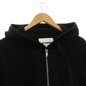 JIL SANDER 21AW 圧縮ウールフーデッドブルゾン M ブラック JSMT707048