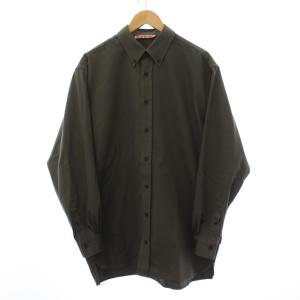 オーバーサイズツイルボタンダウンシャツ OVERSIZE TWILL BD SHIRTS 長袖 46 カーキ