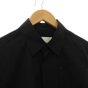 JIL SANDER 20SS シャツ レギュラーカラー 半袖 39 黒 ブラック JSMQ742426MQ /YT