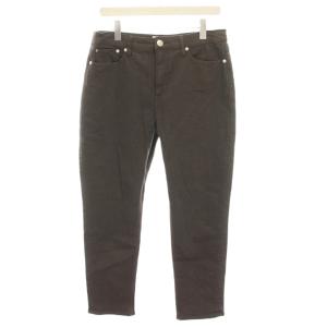 23区DENIM スキニーパンツ デニムパンツ ジーンズ ジップフライ 大きいサイズ 48 茶 ブラウン