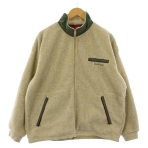 フリースジャケット ジップアップ L アイボリー カーキ /BM