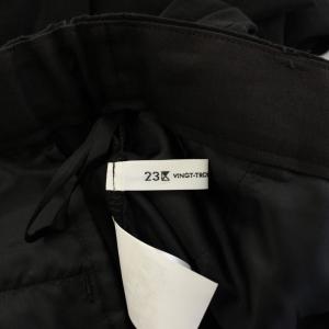23区 24SS リネンレーヨンストレッチワイドパンツ スラックス ジップフライ ワンカラー 無地 44 大きいサイズ