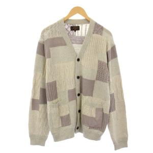 Cardigan Patchwork Like Jacquard ジャカードパッチワークカーディガン サマーニット