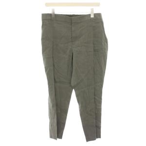 24SS リネンレーヨンストレッチテーパードパンツ イージーパンツ ジップフライ 麻 リネン タグ付き