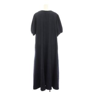 23区 24SS デニムライクシャンブレーワンピース ロング 半袖 大きいサイズ 46 紺 ネイビー OPWWCM0609