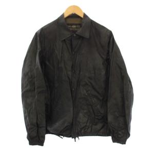WAXED COTTON COACH JACKET 38 ブラック