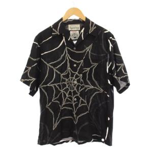 ウルフズヘッド ハワイアンシャツ スパイダー XS ブラック