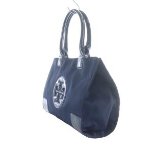 TORY BURCH MINI NYLON ELLA ミニエラ トートバッグ ネイビー ロゴマーク /RI OS