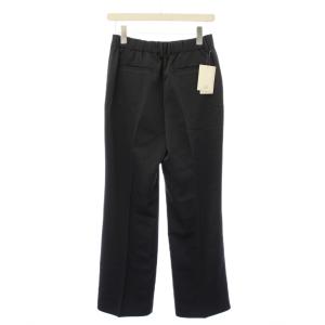 VERMEIL par iena 24SS ストレッチツイルパンツ スラックス タック ジップフライ ワンカラー 無地 40 チャコールグレー