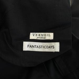 VERMEIL par iena 24SS ストレッチツイルパンツ スラックス タック ジップフライ ワンカラー 無地 40 チャコールグレー