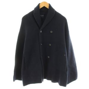 45R 縮絨ニット Pラップ ジャケット ダブル ウール 0 ネイビー 7121904
