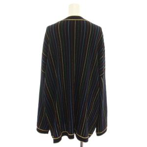 GUCCI カーディガン ストライプ柄 GGホースビット ラメ S ブラック ゴールドカラー 606003