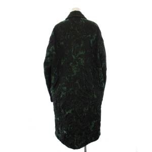 DRIES VAN NOTEN ジャガードステンカラーコート キルティング S グリーン