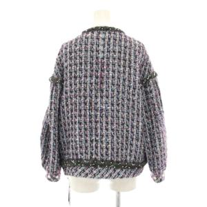 René ツイードジャケット パール ビジュー モヘヤ混 36