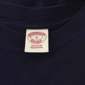 Brooks Brothers Tシャツ カットソー ロンT 長袖 M 紺 ネイビー ロゴ刺繍 /YM