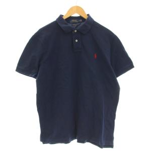 ポロシャツ 半袖 鹿の子 L ネイビー 紺 710675874043 /G
