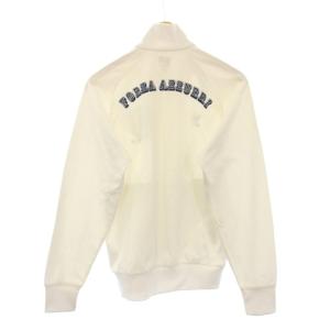 adidas Originals サッカーイタリア代表 トラックジャケット スタンドカラー アウター ジップアップ ロゴ 刺繍 M 白 ホワイト