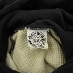 CHROME HEARTS プルオーバーパーカー スウェット 長袖 ロゴ プリント ストレッチ L 黒 ブラック /BB