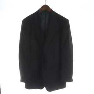 Aquascutum セットアップ スーツ フォーマル ジャケット パンツ 94A6 黒 ブラック 無地 シングルブレスト /AP