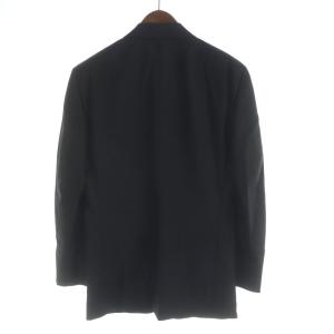 Aquascutum セットアップ スーツ フォーマル ジャケット パンツ 94A6 黒 ブラック 無地 シングルブレスト /AP