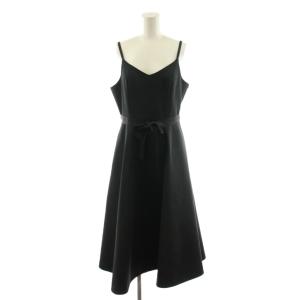 25SS ワンピース ロング ノースリーブ 38 黒 ブラック 511506 /AN31