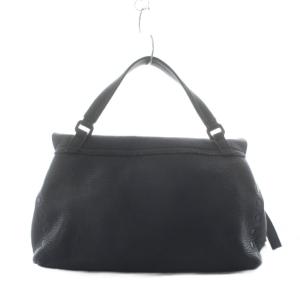 ZANELLATO ポスティーナ S ショルダーバッグ ハンドバッグ 2way レザー 紺 ネイビー /AN4