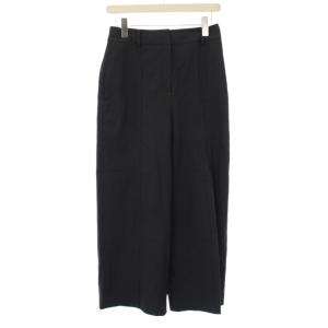 24SS パンツ M 黒 ブラック クロップド丈 ワイド センタープレス 12-4206012 /KH