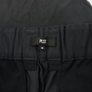 PLST 24SS パンツ M 黒 ブラック クロップド丈 ワイド センタープレス 12-4206012 /KH